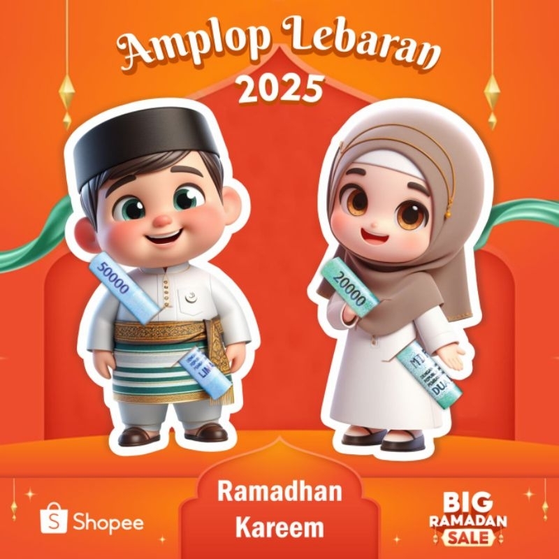 

( ISI 10 ) AMPLOP LEBARAN IDUL FITRI 2025 MOTIF PELUK / KARAKTER / AMPLOP THR LEBARAN THR LUCU