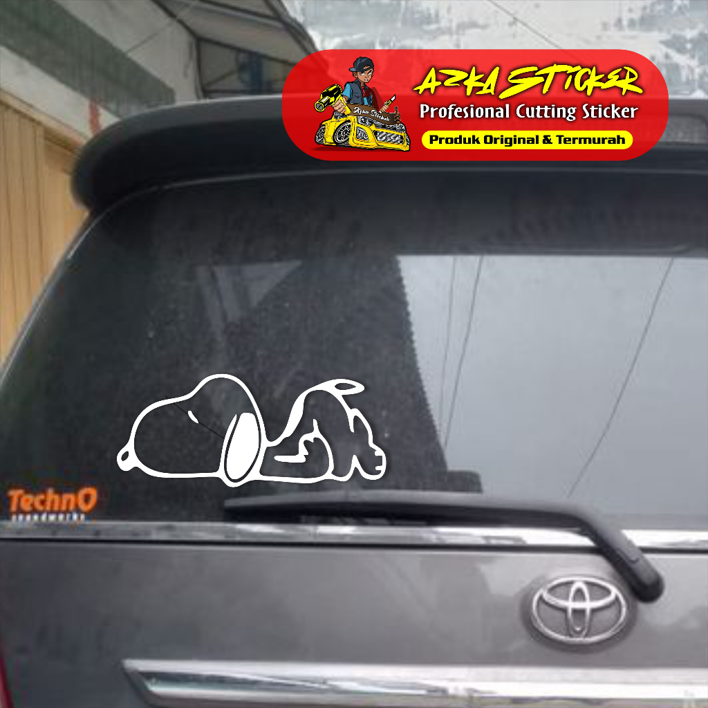 Sticker universal anjing lucu stiker variasi lucu unik kaca body mobil motor keren gaul AJ 01