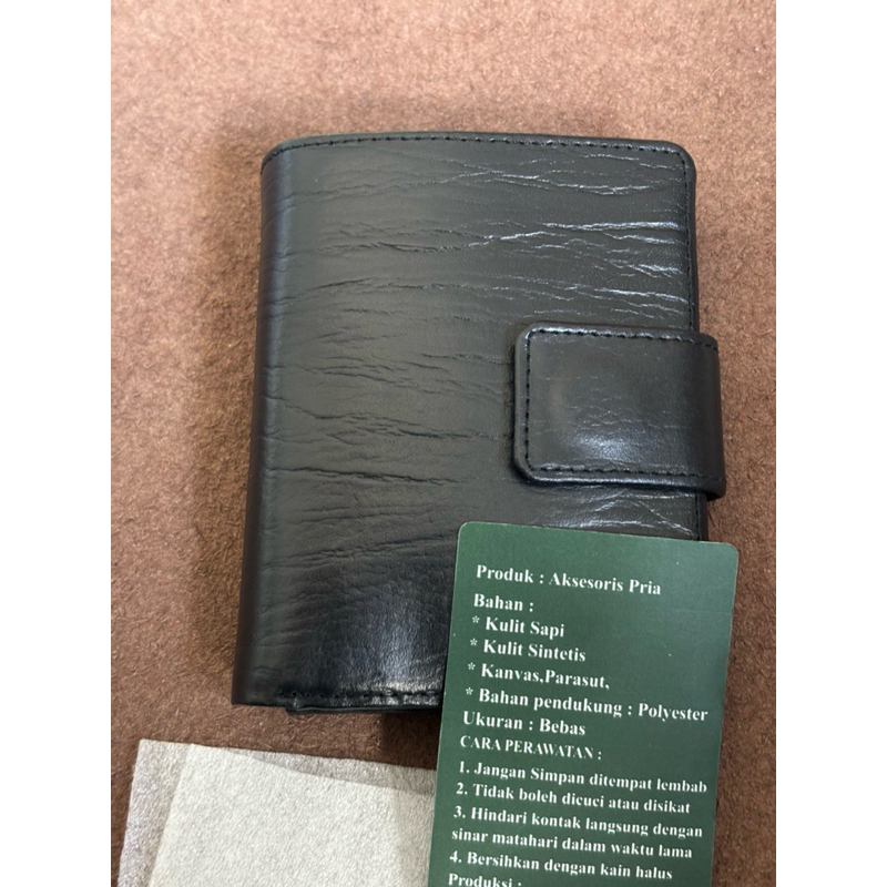 Dompet Berdiri Model Pentil Magnet Kulit Sapi Asli Motif Urat Kayu Pria Original Xoris Dp-022Ptlmgnt