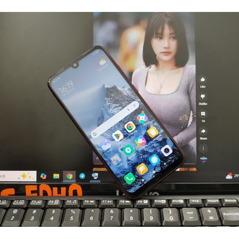 Redmi note 7 lavender dual sim 4g ram 3gb rom 32gb second original sudah ubl