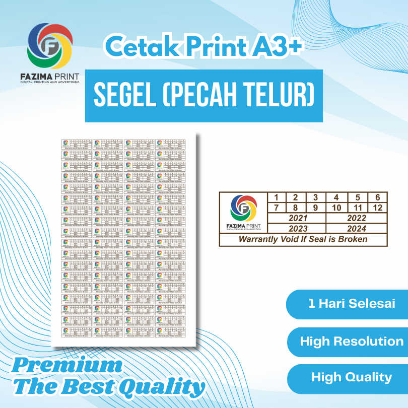 

Print & Cut Sticker Segel / Pecah Telur / Brittle A3+, Cetak Kiss Cut Stiker Garansi, Murah