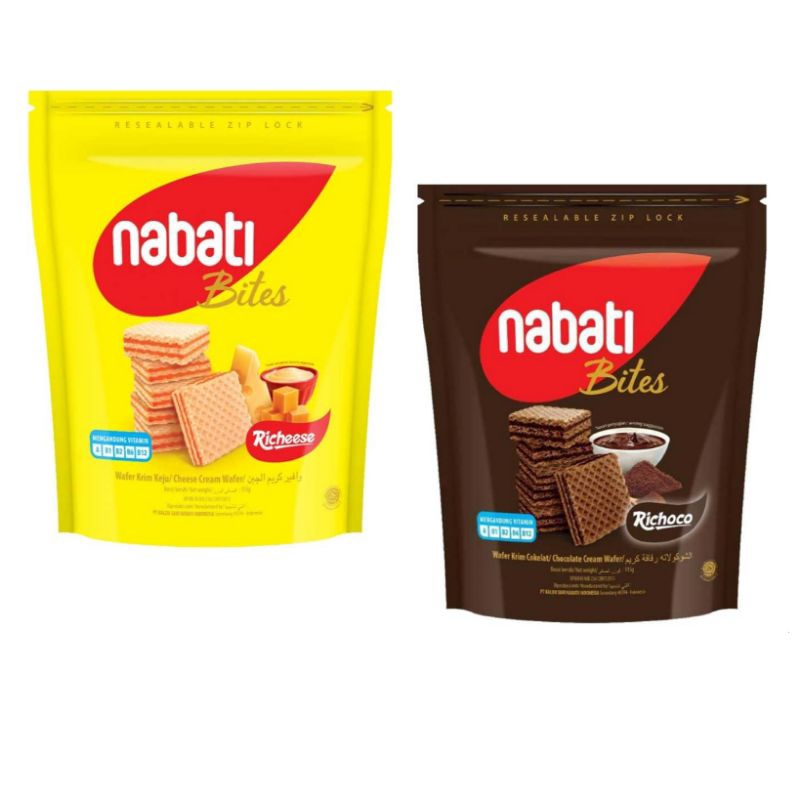 

Nabati Bites Richeese Richoco wafer Pouch cheese chocolate