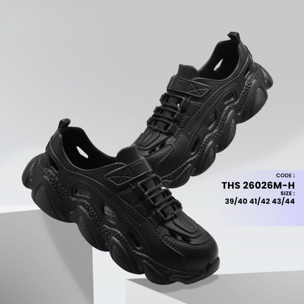 Rumahkaki - Sandal Sepatu Pria Kasual Dalam Luar Ruangan Sendal Pantai Mancing Karet Anti Slip