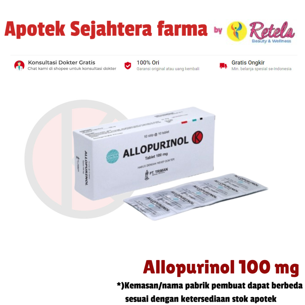 Allopurinol 100 mg 10 Tablet