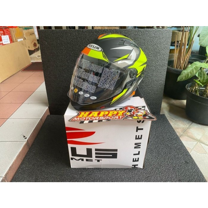 HELM MODULAR ZEUS ZS-613C MBLK/AJ13 FLUOR YELLOW