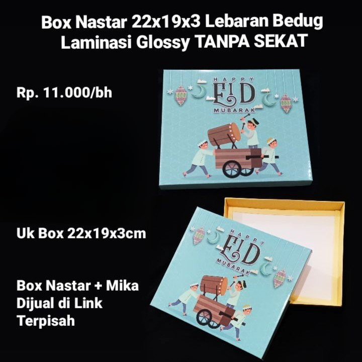 

Dus Nastar Lebaran 22x19x3 Cm Motif Bedug