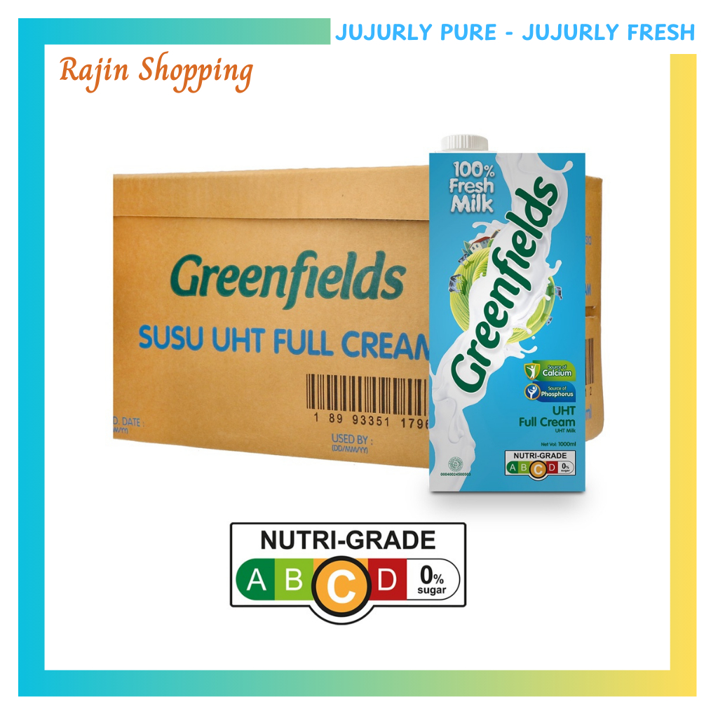 

Susu Greenfields Fresh Milk UHT Full Cream Coklat Low Fat Susu Segar 950 ml