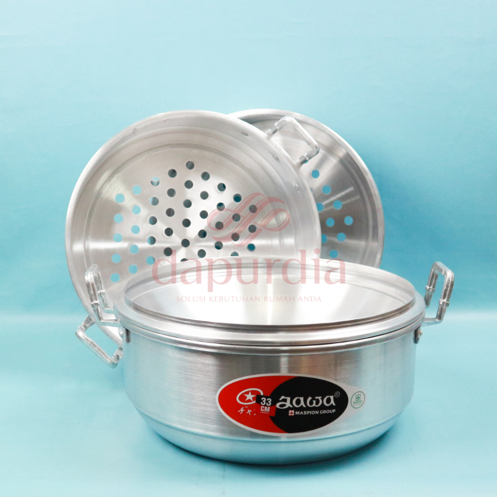 Maspion Original Langseng Panci Kukus 3 Susun 33Cm 36Cm 40Cm Aluminium Dandang Panci Serbaguna
