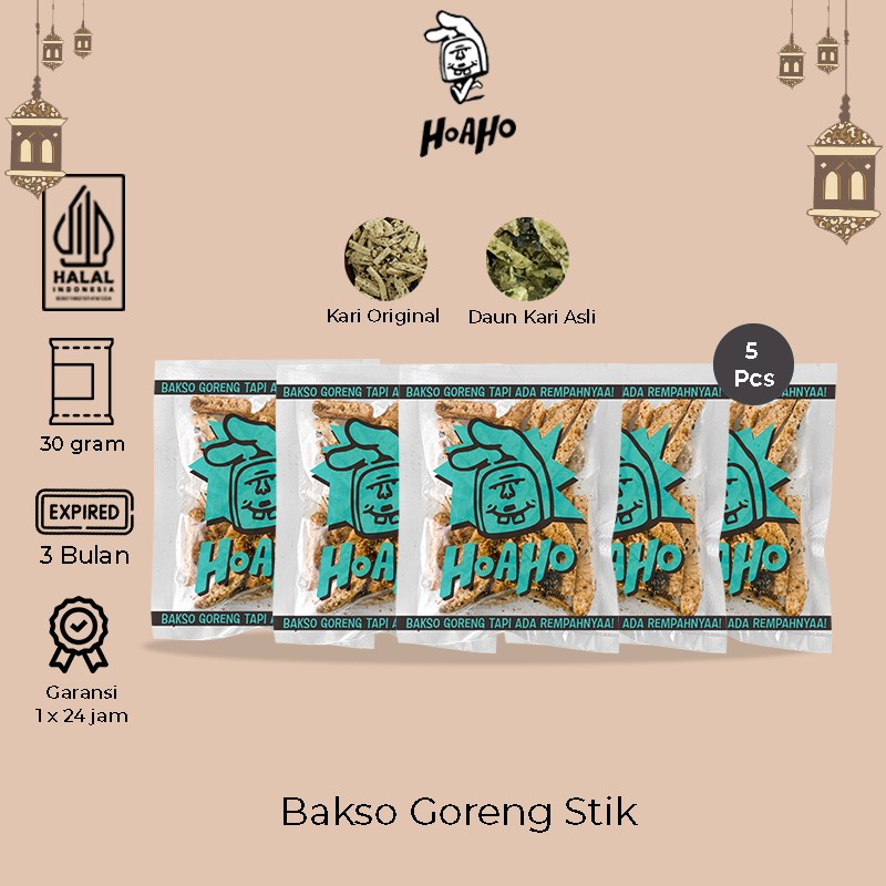 

HOAHO Basreng Stik Bakso Goreng Kari Original 30 gram - Paket 5 Pcs