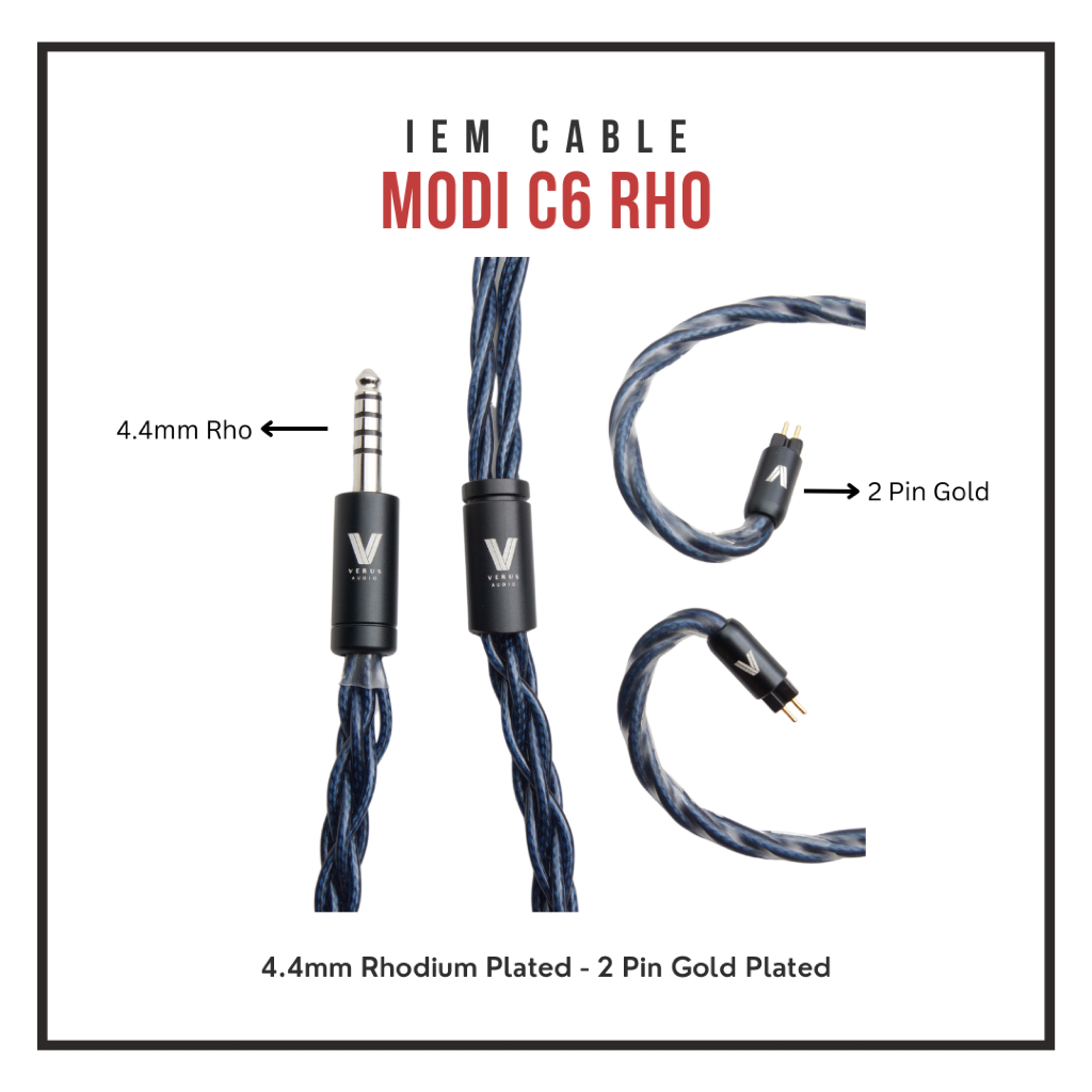 Verus Modi C6 IEM Cable OFC SPC (Silver Plated Copper) Coaxial Structure