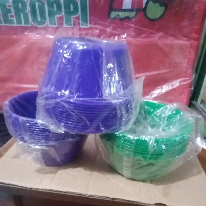 kobokan plastik/tempat cuci tangan isi 1 lusin