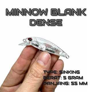 Umpan pancing blank minnow sinking dense copy strom gomoku 5gram 5.5cm minnow casting
