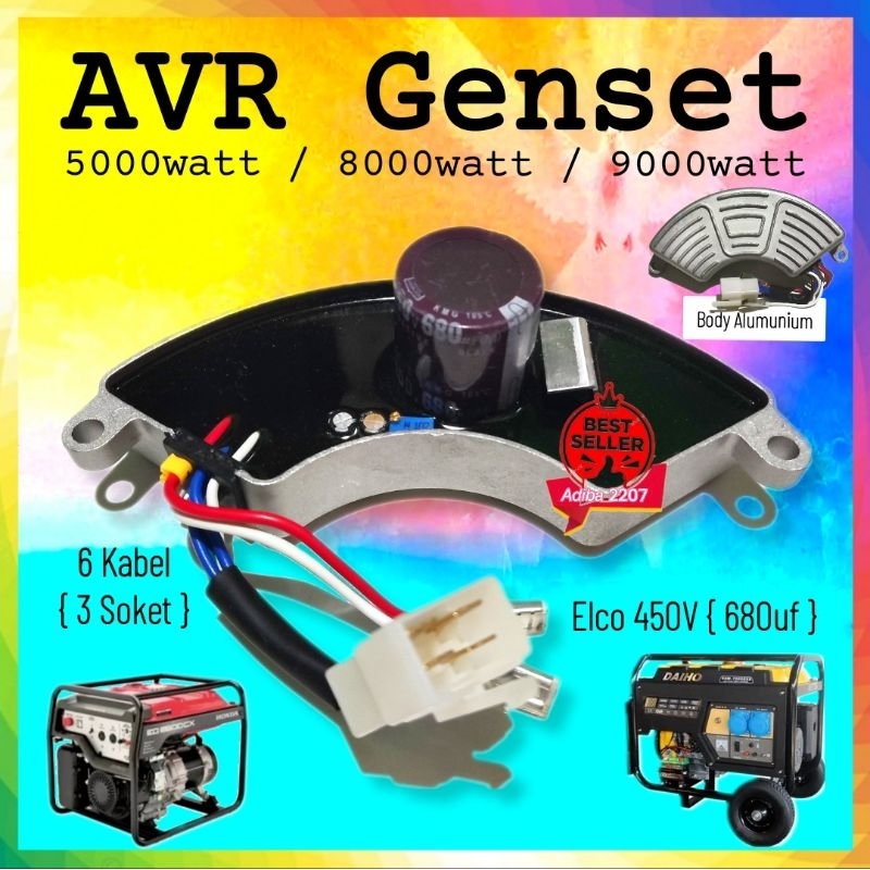 AVR mesin genset 6500watt 7000watt 9000watt / AVR oval sabit alumunium generator 5kw 6kw 7kw 8kw / A