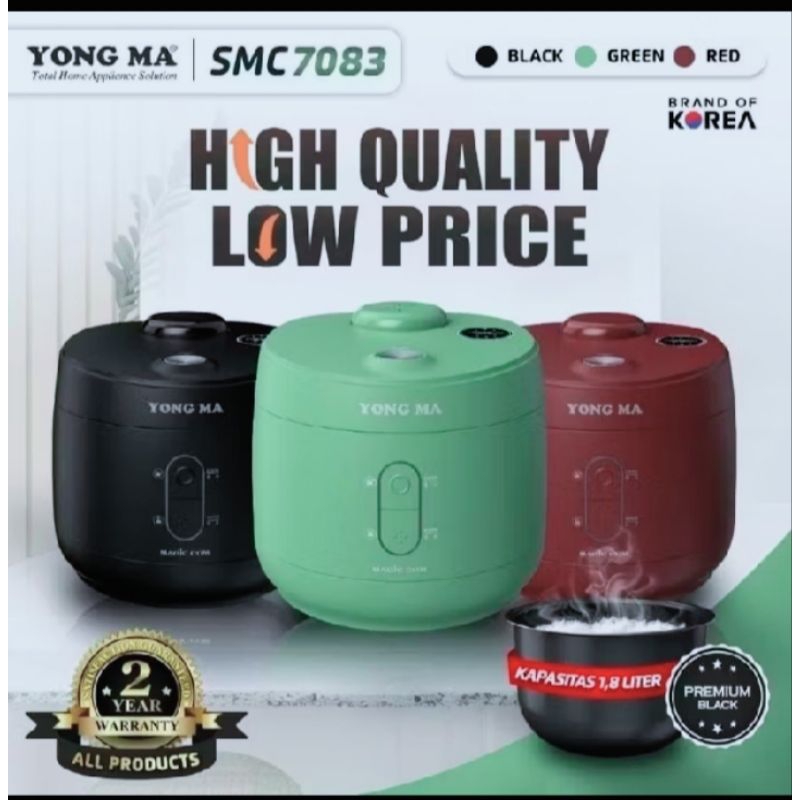 YONG MA RICE COOKER SMC 7083 1,8 Liter SMC7083