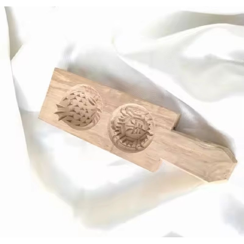 cetakan kue ku kayu motip