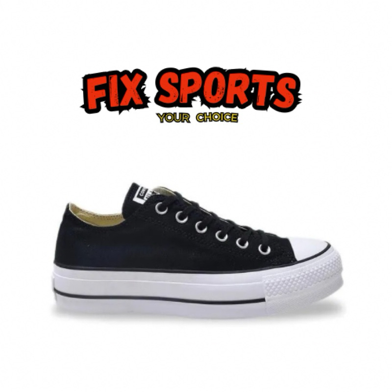 Sepatu Sneakers Wanita Converse CTAS Lift Canvas Black White CON560250C