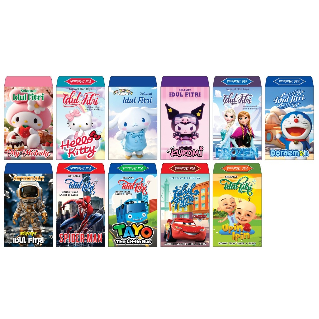 

Amplop Lebaran Ukuran Medium Tema Karakter Lucu 2 Isi (50 pcs)