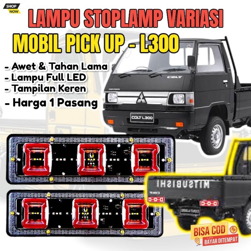 ( L300 ) Lampu Variasi Stop Lamp Stoplamp Rem Belakang LED Running Mobil Pick Up Pickup L300 12 Volt