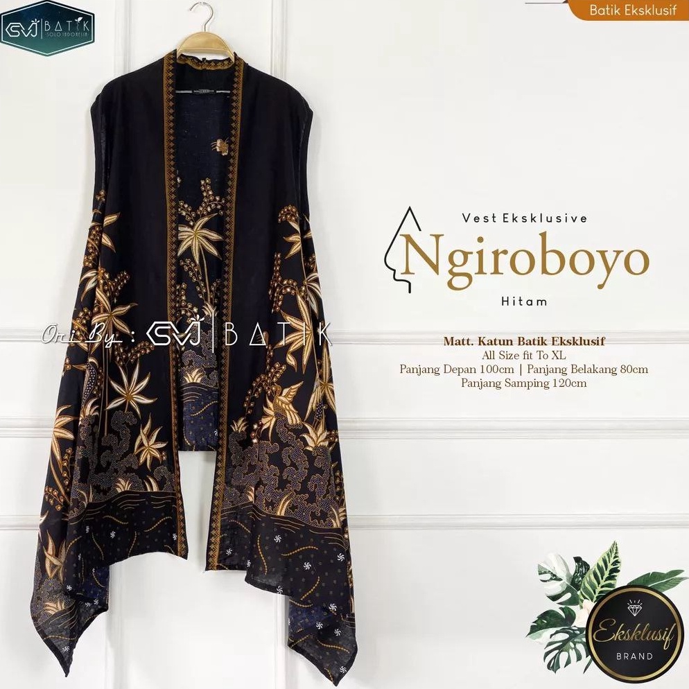 KODE R84Z VEST BATIK OUTER LONGCARDI OUTFIT KEKINIAN DAN ELEGAN