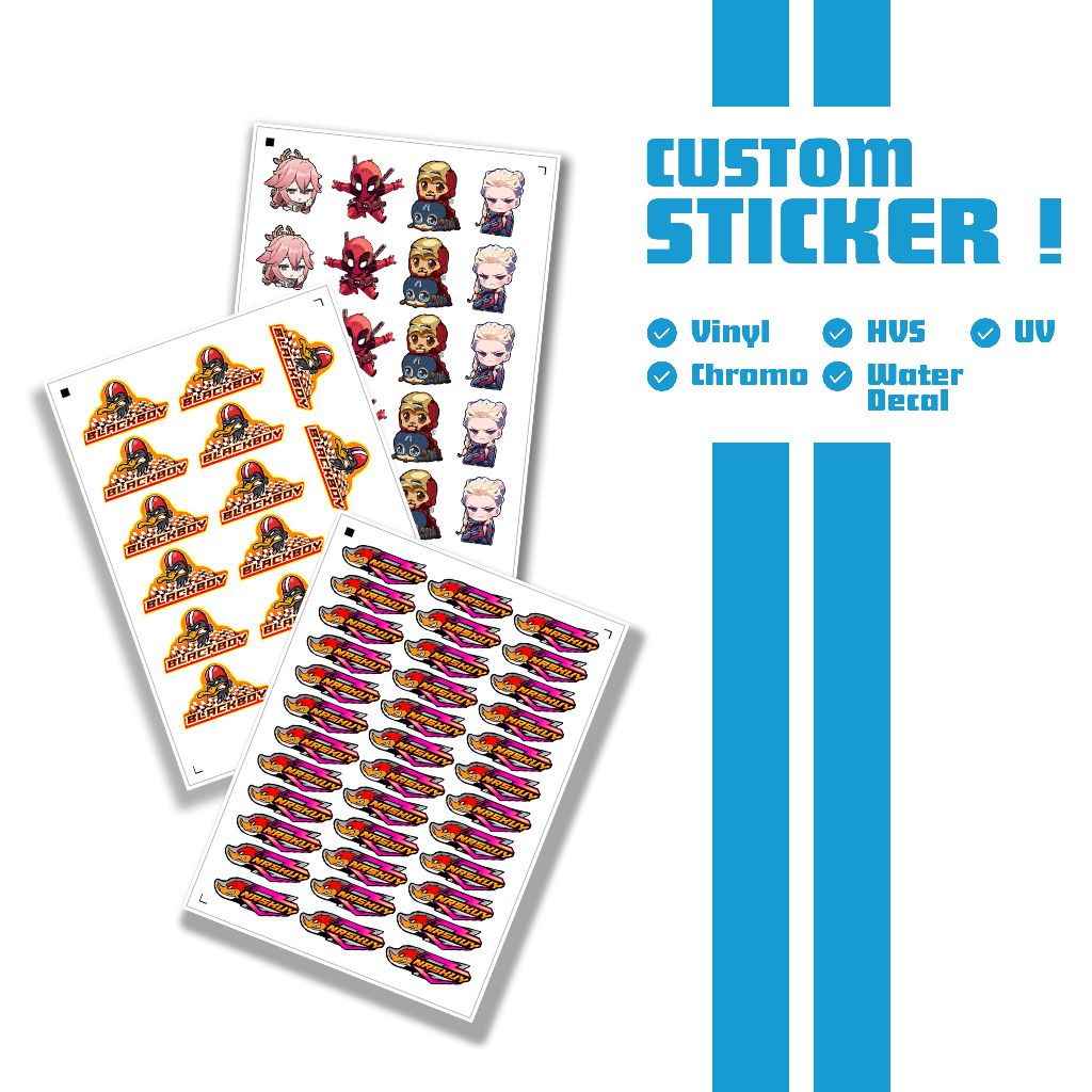 

Costum Stikter/ Anime/ K-Pop/ Genshin Impact