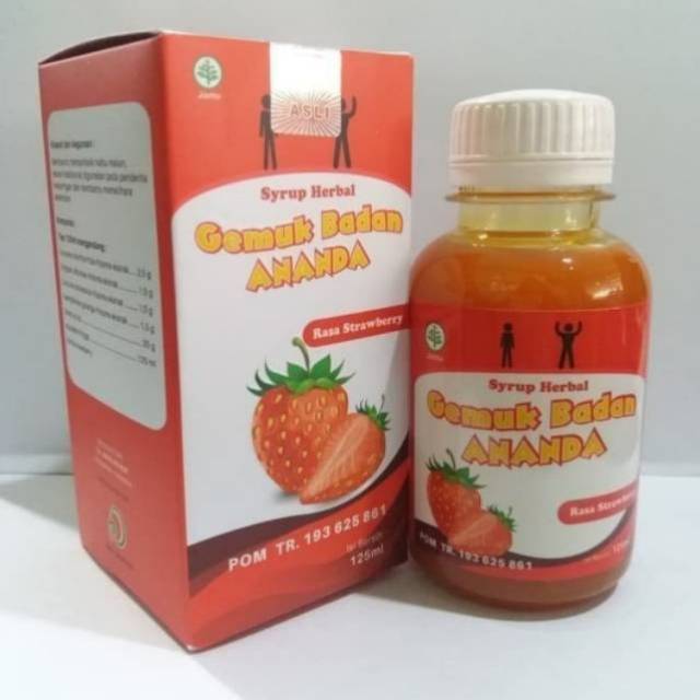 

Asli Syrup Herbal Gemuk Badan Ananda Rasa Strawberry