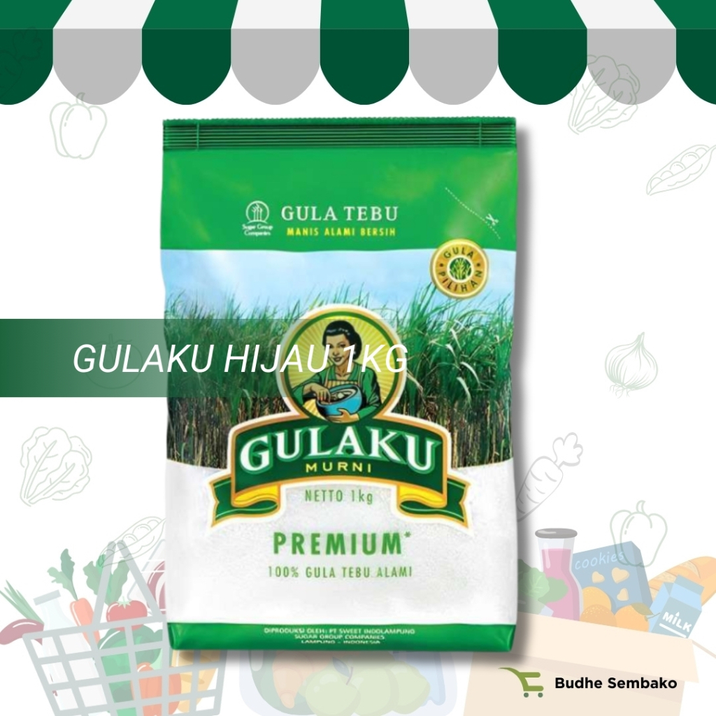 

GULAKU GULA TEBU PREMIUM (HIJAU) 1000 GR
