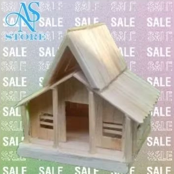 prakarya rumah adat Jawa Barat dari stik eskrim