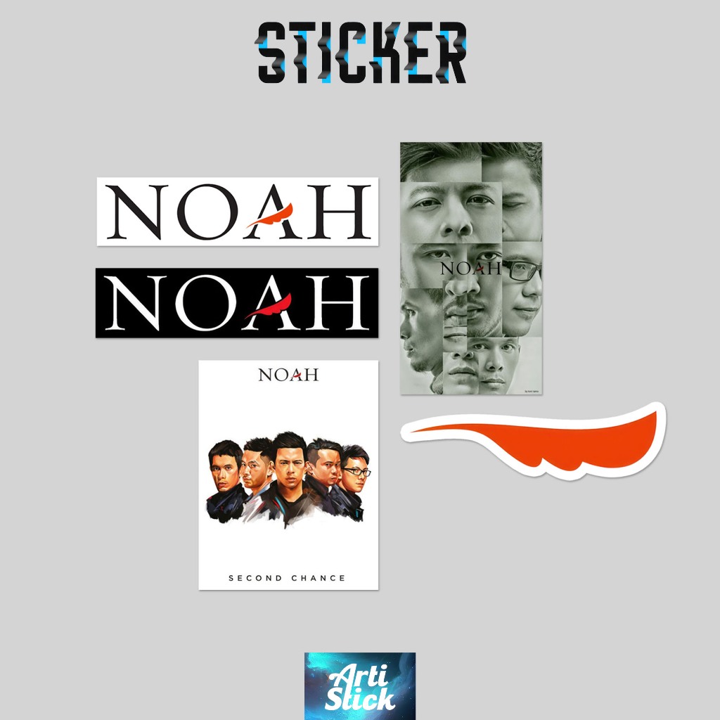 

(5 PCS) Sticker Pack Band Series NOAH | Vinyl Laminasi anti air | ArtiStick Merch
