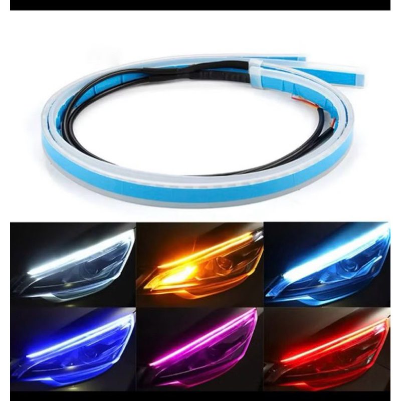 1PASANG-LAMPU ALIS RUNNING 30CM WELCOME DRL ALIS RUNNING 30CM FLEKSIBEL