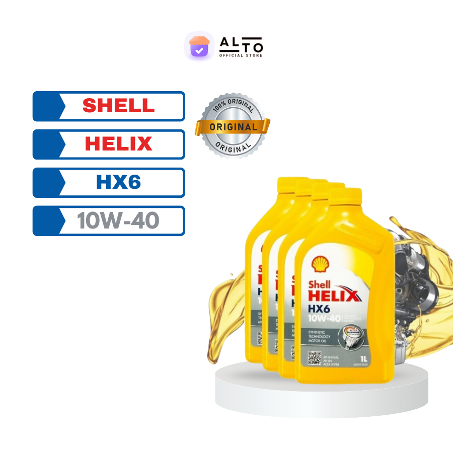 Oli Mobil Shell Helix HX6 10W-40 [1Liter] original