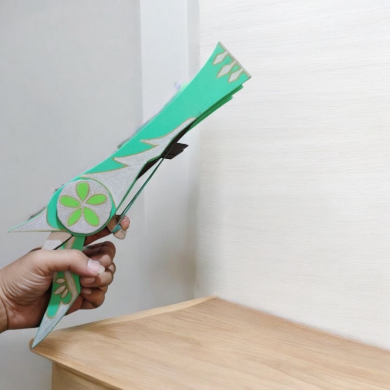 Pistol mainan kayu SG Terompet FF tembakan karet