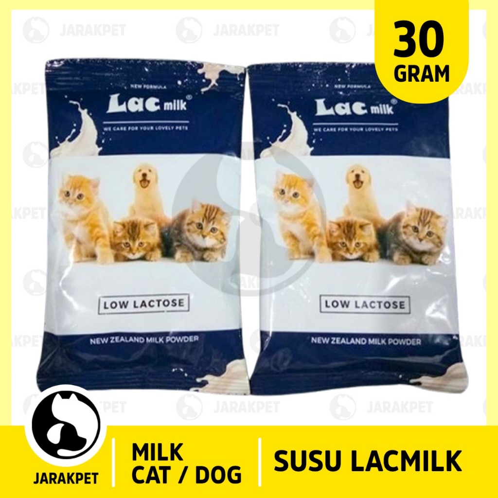 Lac Milk Low Lactose Susu Kucing dan Tiga Gram - Susu Kucing merk Lac Milk - Lac Milk Cat Milk - Lac