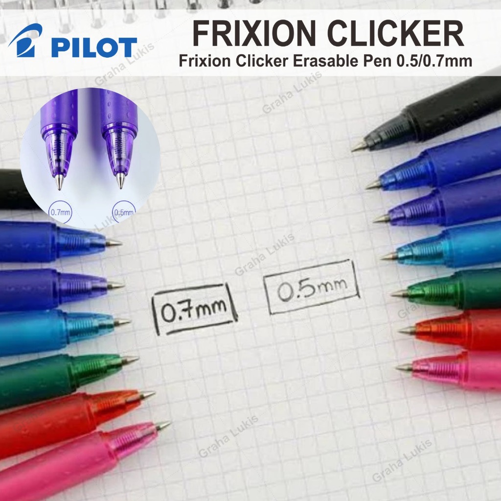 

Pilot Frixion Clicker Erasable Pen 0.5/0.7mm