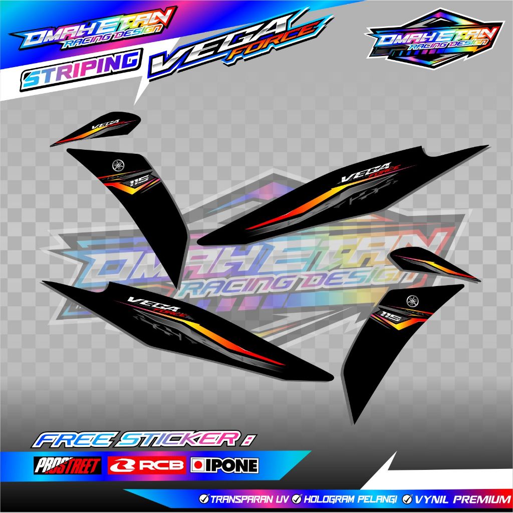 STRIPING VARIASI YAMAHA VEGA FORCE / STICKER LIST VARIASI MOTOR VEGA FORCE