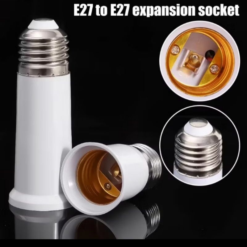 Fitting Sambung Pemanjang Lampu E27 Mikawa 10cm