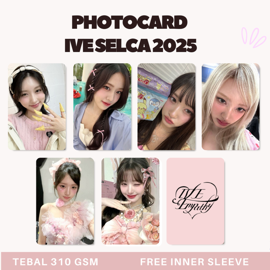IVE Selca Photocard 2025 Premium lomo card  Photocard Wonyoung Liz Yujin Lesso Gaeul ive