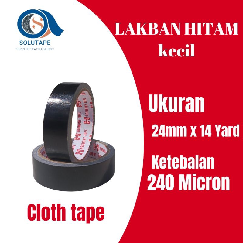 

Cloth Tape Lakban Hitam 24mm Harmony Selotip Isolasi Lakban Kain Hitam Kecil Termurah