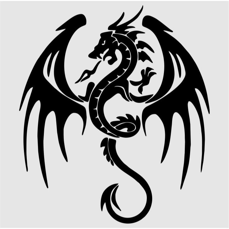 Stiker Mobil Naga Lucu  Aksesoris Styling untuk Body Bumpper Mobil atau Motor