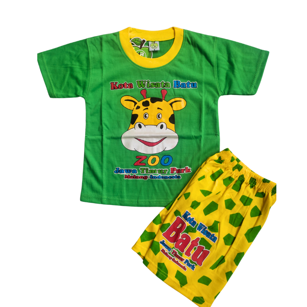 Kaos Malang Anak Jerapah  Setelan Oleh Oleh Malang