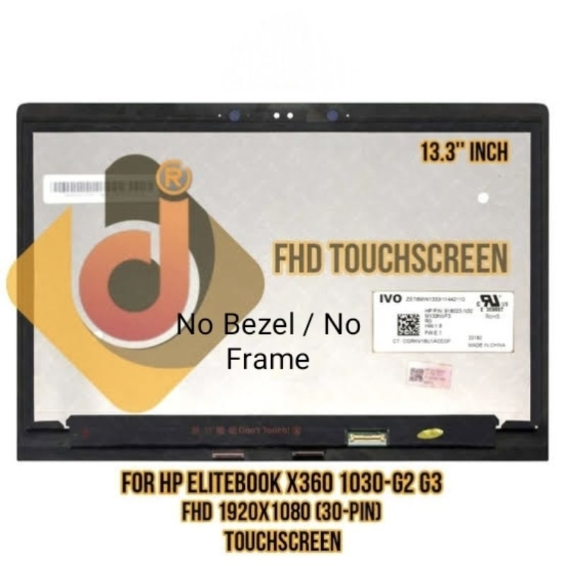 LED LCD HP X360 1030-G2 TOUCHSCREEN