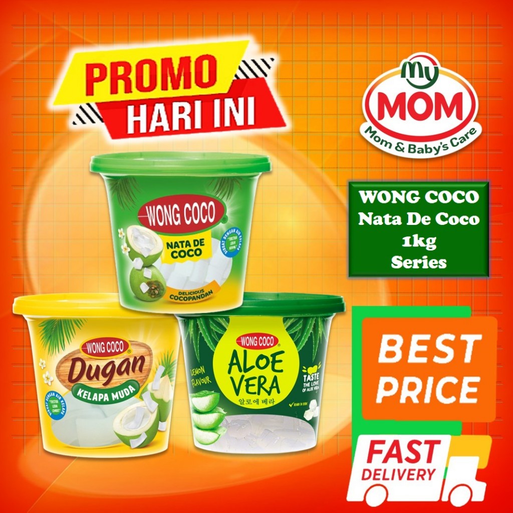 

WONG COCO Nata de Coco 1kg - Jelly Kelapa - Sari Kelapa Cocopandan - Dugan - Aloe Vera - MyMom