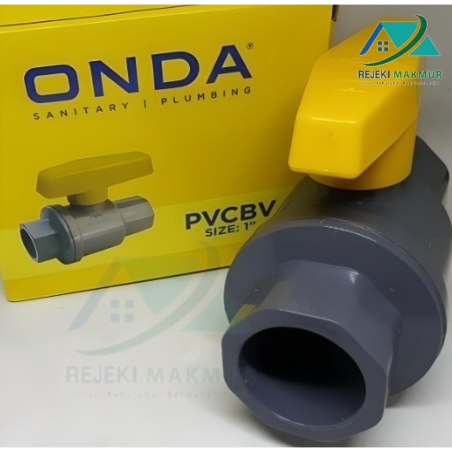 Onda Ball Valve pvc polos PVC-BV 1" Stop Kran Onda bagus & tebal