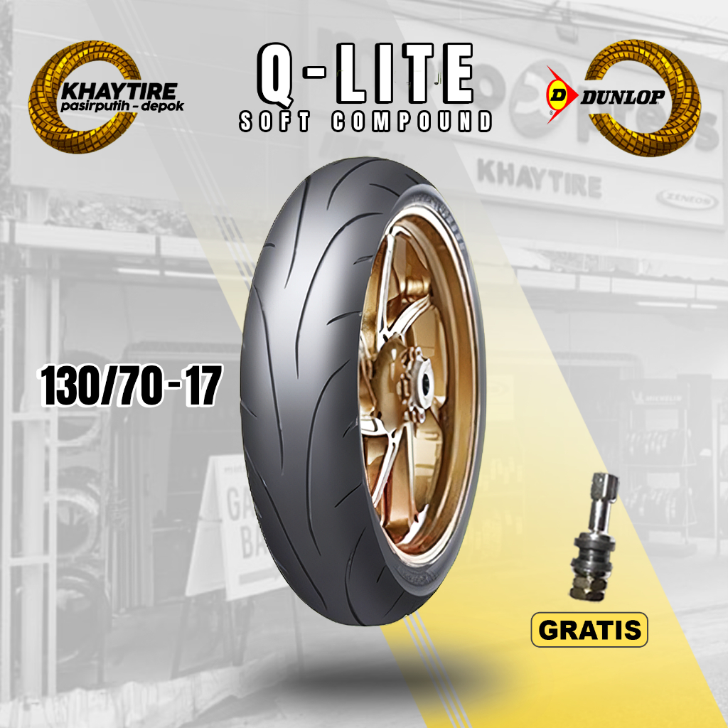 Ban Soft Compound Motor Sport - Supermoto DUNLOP SPORTMAX Q-LITE 130/70 Ring 17 Tubeless