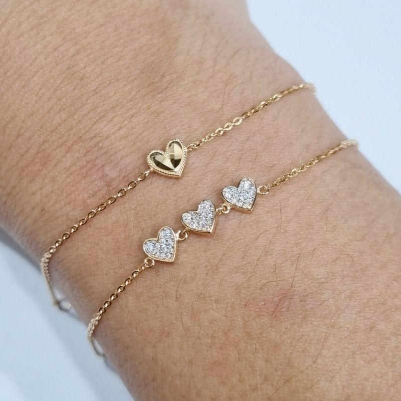 Gelang Serut Hati Emas 8K UBS Maksimal 19 cm - B11