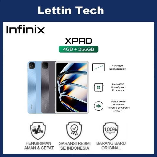 Infinix XPad 4/256GB Mediatek Helio G99 11" 90Hz FHD+ 7000 mAh