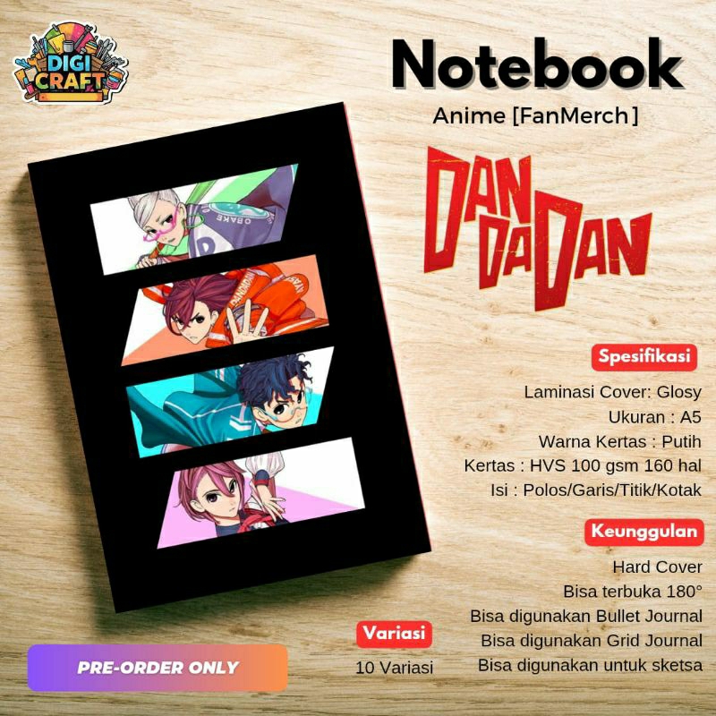 

Notebook A5 Dandadan Hard Book Premium, 100 gsm, 160 halaman [FanMerch]