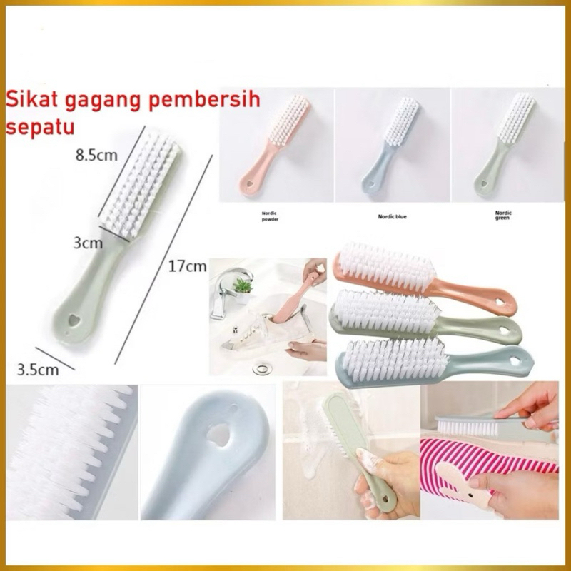 Sikat Gagang Pembersih Sepatu Baju Sikat Cuci Anti Noda Kamar Mandi Serbaguna