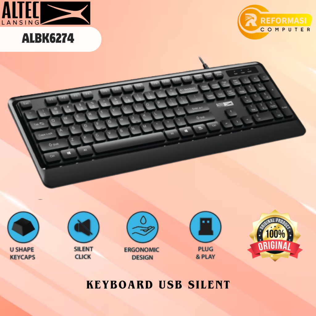ALTEC LANSING ALBK6274 Keyboard Wired Altec Lansing Silent Design