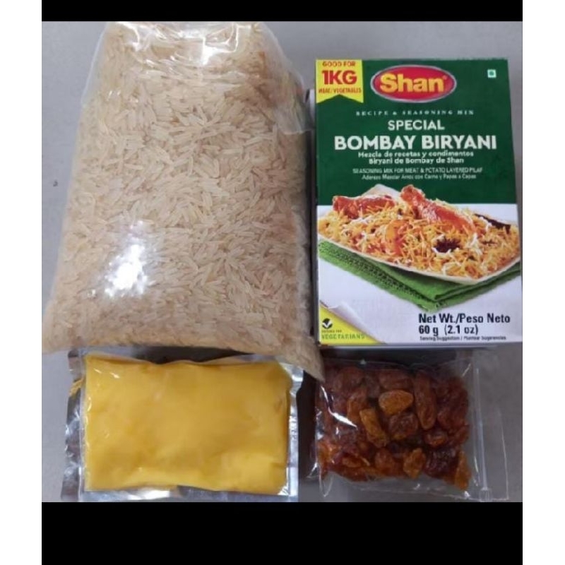 

PAKET BERAS 1kg + Shan + minyak samin + kismis