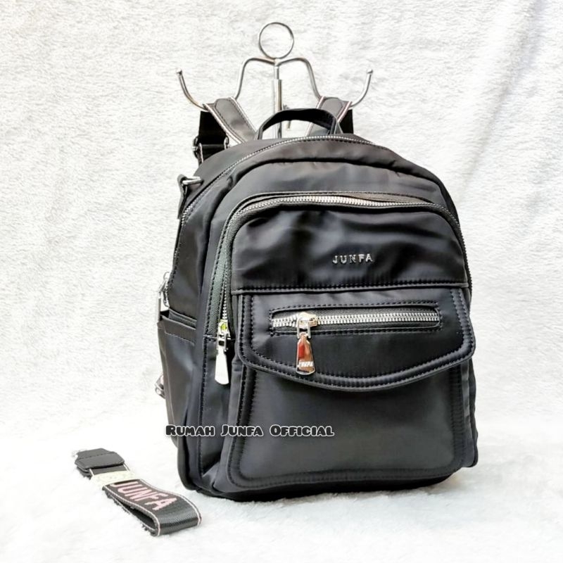 TAS RANSEL JUNFA ORIGINAL 2176-362 BAHAN PARASUT POLOS MULTIFUNGSI